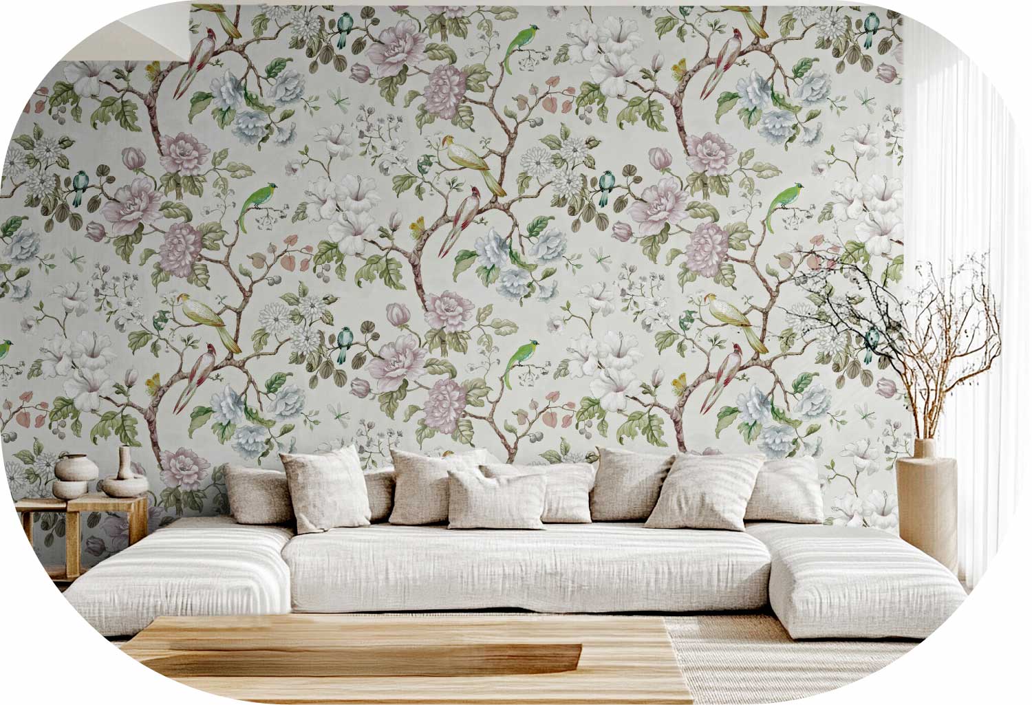 Floral Scandi Living Room